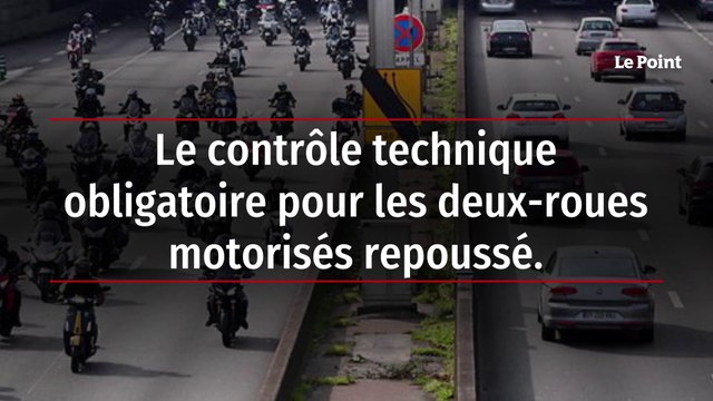 Le contrôle technique obligatoire pour les deux-roues motorisés repoussé