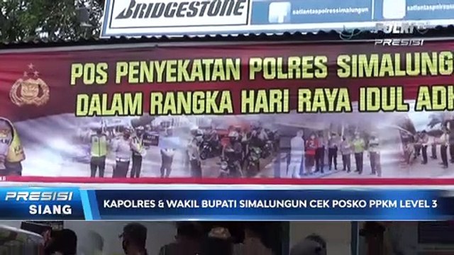 Kapolres Simalungun dan Wakil Bupati Cek Langsung Posko Penyekatan PPKM Level 3