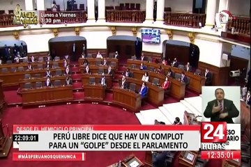 Perú Libre asegura que hay un complot para un "golpe" desde el Congreso de la República