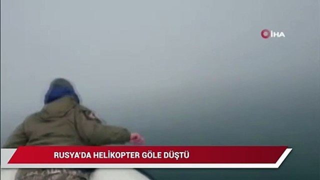 Rusya'da 16 kişiyi taşıyan helikopter göle düştü