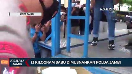 13 Kilogram Sabu Dimusnahkan Polda Jambi