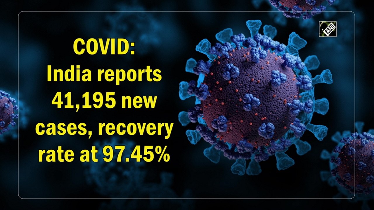 India reports 41,195 new Covid-19 cases, recovery rate at 97.45%