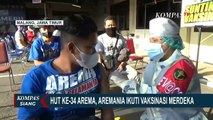 HUT Ke-34 Arema FC, Aremania Ikuti Vaksinasi Merdeka