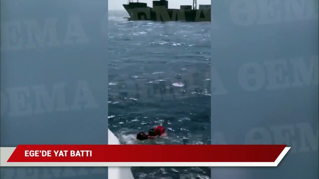 Ege’de yat battı, 17 kişi son anda kurtarıldı