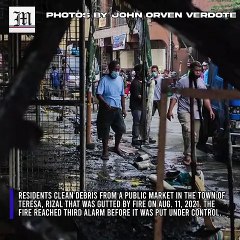 Rizal public market fire