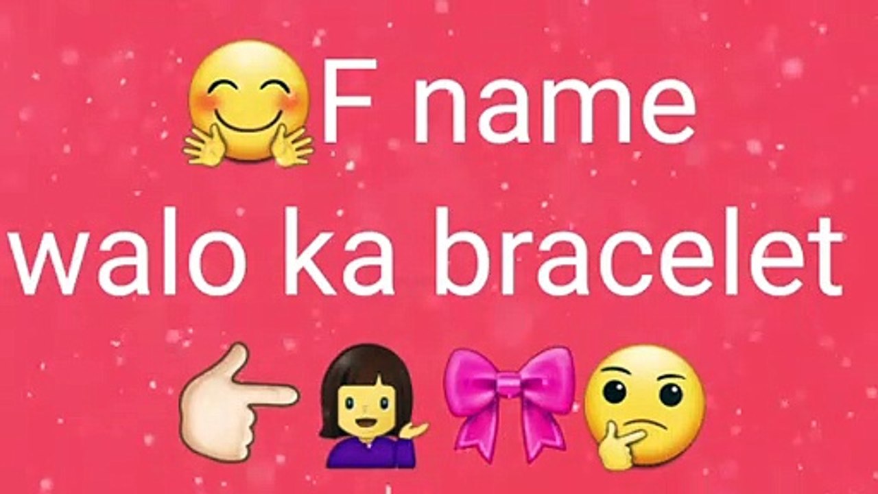 Bracelet according to name first letter ----_F name walo ka bracelet __Journey with me