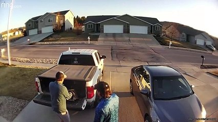 Man Tumbles Down Driveway After Ankle Collapses