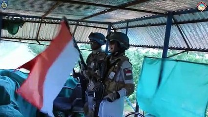 Satgas FPU UNAMID Kibarkan Sang Saka Merah Putih