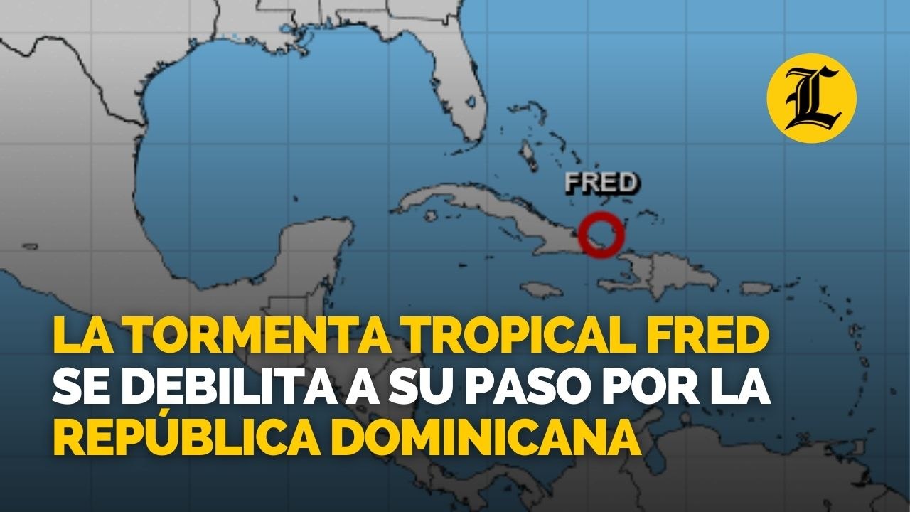 La tormenta tropical Fred se debilita a su paso por la República Dominicana