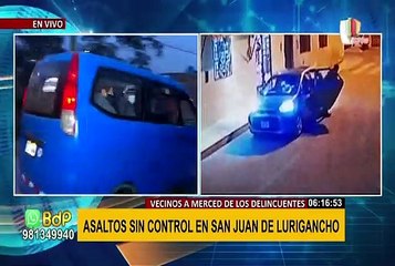 Vecinos aterrados ante incremento de asaltos en calles de SJL