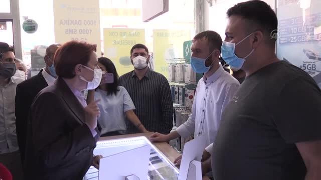 İYİ Parti Genel Başkanı Akşener, esnaf ziyaretinde bulundu