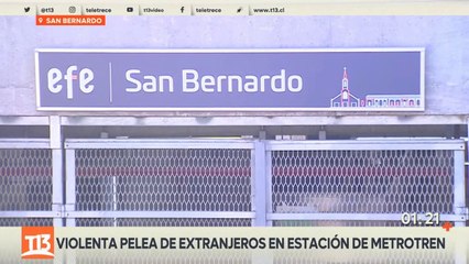 Debate entre caribeños termina con 1 muerto en Estación de MetroTren de San Bernardo - T13