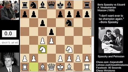 Boris Spassky threats a rook invasion and beats an Armenian Champion (1959)
