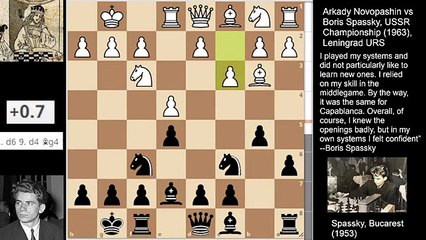 Boris Spassky plays the Marshall Attack and wipes out his opponent (1963)
