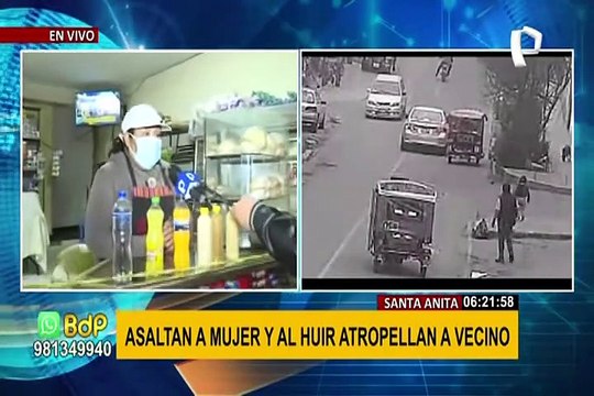 Santa Anita: delincuentes asaltan a mujer y atropellan a peatón al darse a la fuga