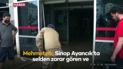 Mehmetçik sel bölgesinde yaraları sarıyor