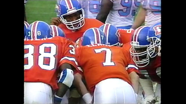 Denver Broncos QB John Elway does it again vs the Houston Oilers