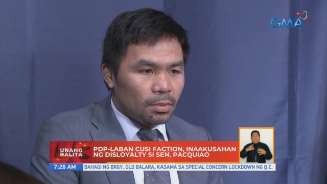 PDP-Laban Cusi Faction, inaakusahan ng disloyalty si Sen. Pacquiao | UB