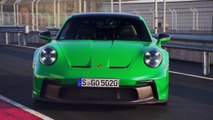 The new Porsche 911 GT3 Exterior Design in Python green