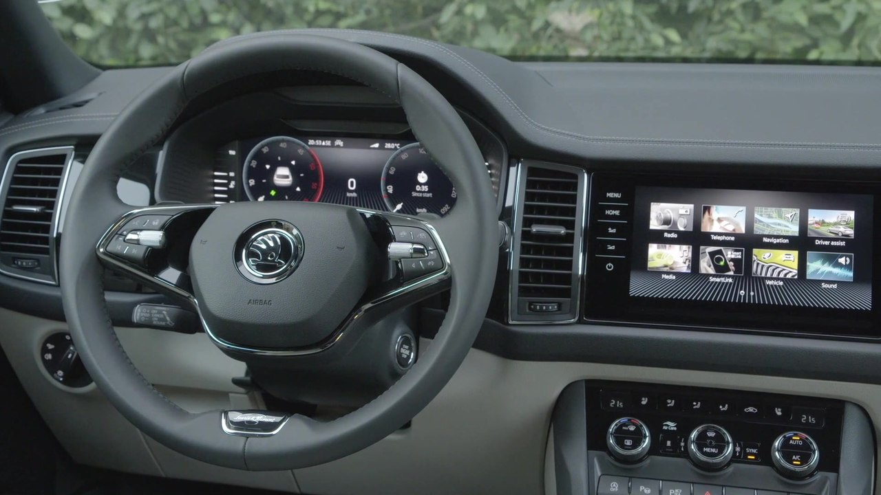 Der neue Skoda Kodiaq - Optionale Voll-LED-Matrix-Scheinwerfer und charakteristische Vier-Augen-Leuchtgrafik