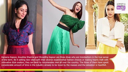 Download Video: Slay your pleated skirt vogue like ‘boss babes’ Kareena Kapoor, Anushka Sharma and Shraddha Kapoor