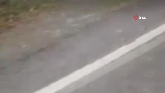 Son dakika haber... Bartın'da köprünün yıkılma anları kamerada
