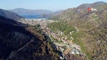 Marmaris’te yangının ardından bölge havadan görüntülendi