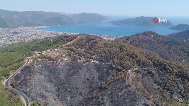 Son dakika haber | Marmaris'te yangından geriye kalanlar: Yeşilliklerin içindeki Osmaniye'de 30 ev küle döndü