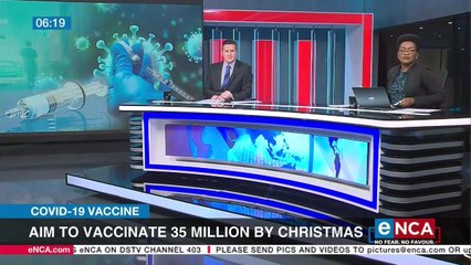 Aim to vaccinate 35 million people by Christmas
