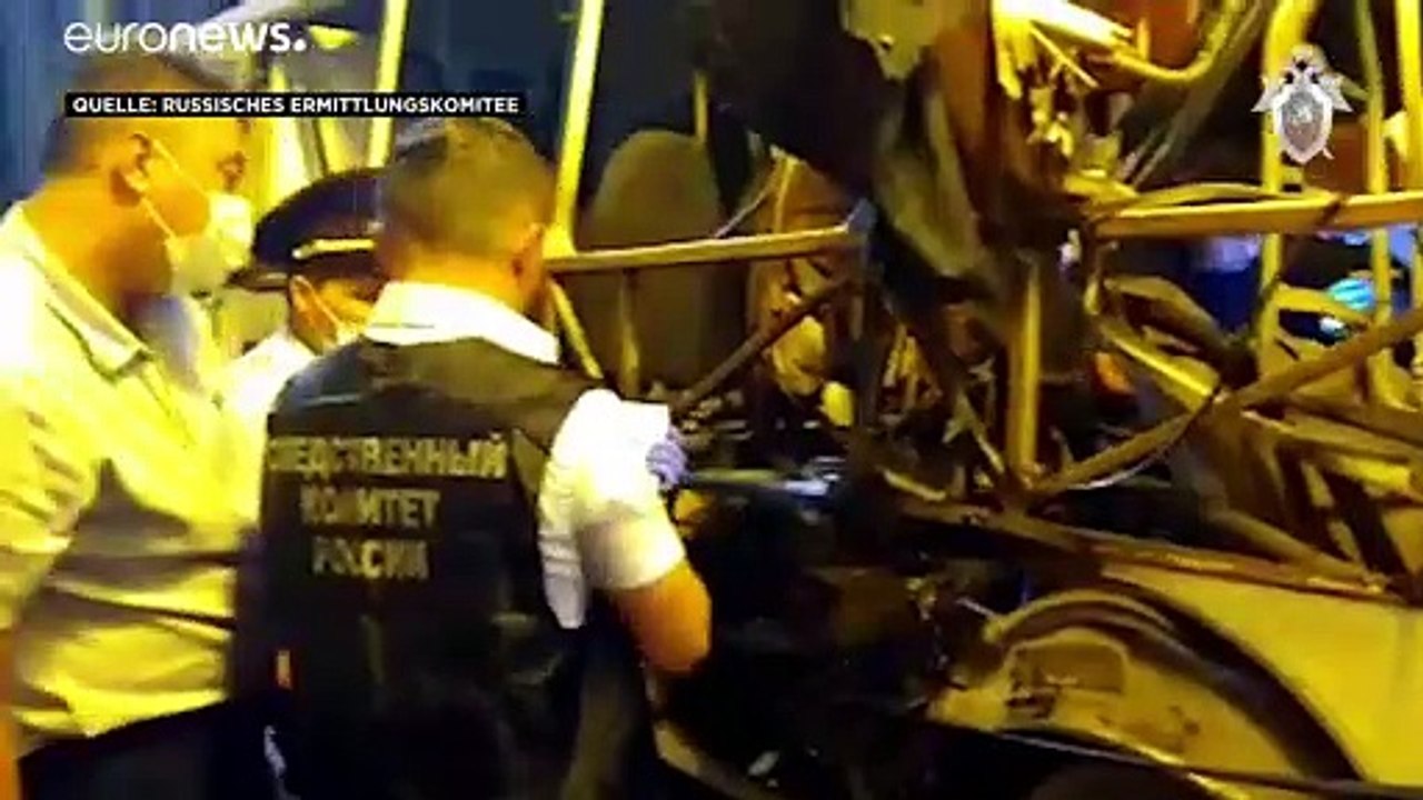 Schock in Woronesch: Bus explodiert an Haltestelle: