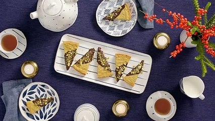 Chocolate Dipped Pistachio Shortbread