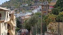 ALANYA KALESİ'NDE EVİN ÇATISINDA ÇIKAN YANGIN KORKUTTU