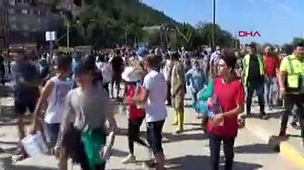 Sinop’ta panik anları: Köprüde çökme tehlikesi