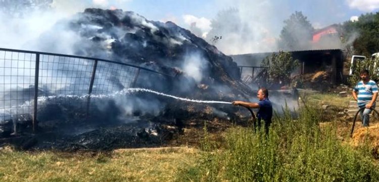 Son dakika haberi! Köy halkı ve itfaiyeciler yangını söndürmek için uzun süre uğraş verdiler