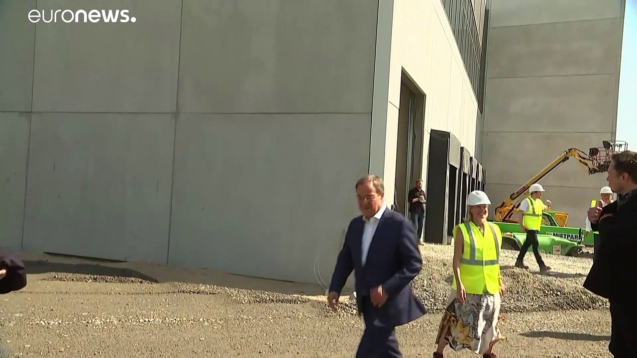 Armin Laschet und Elon Musk - Treffen in der Gigafabrik