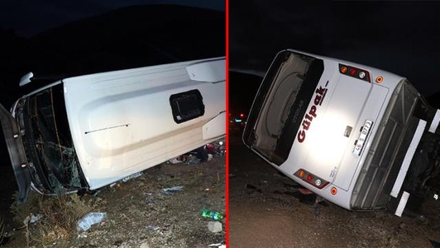 Kuran kursu öğrencilerini taşıyan midibüs şarampole devrildi: 7'si ağır 29 yaralı