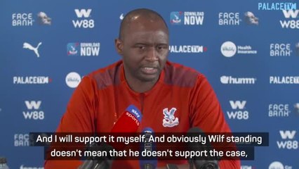 Vieira backs Zaha’s stance in not taking knee against racism