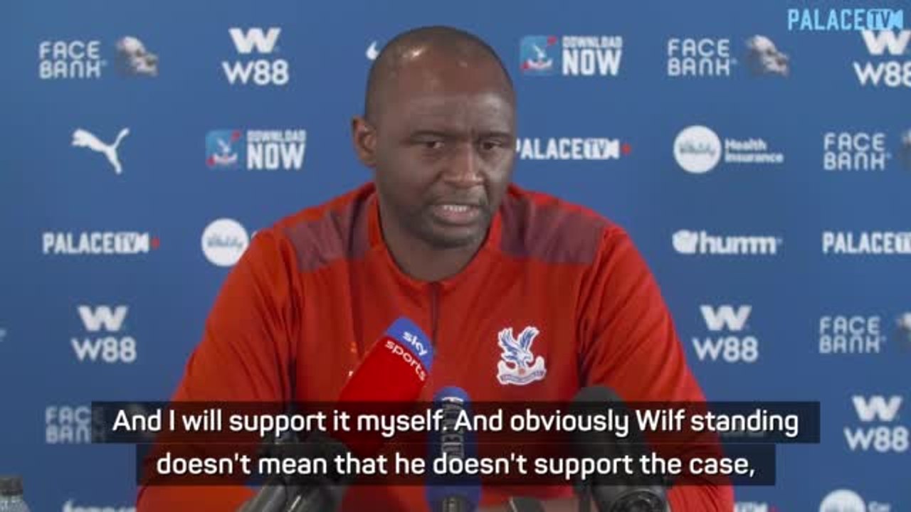 Vieira backs Zaha’s stance in not taking knee against racism