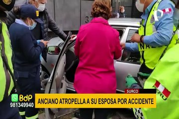 Surco: adulto mayor atropelló a su esposa por error cuando intentaba estacionar su auto