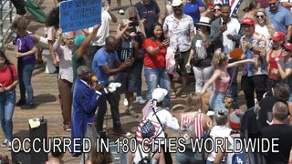 Hundreds Gather at Santa Monica Pier to Protest Government Tyranny  Worldwide Freedom Rally