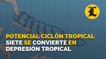 Potencial ciclón tropical siete se convierte en depresión tropical