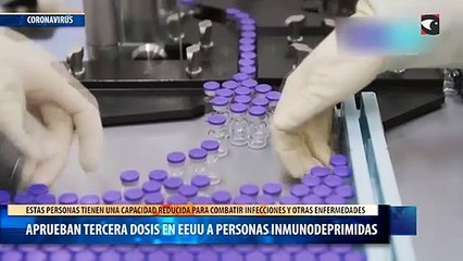 Aprueban tercera dosis en eeuu a personas inmunodeprimidas