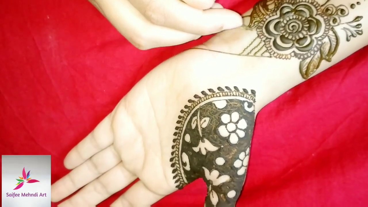Front hand mehndi design - raksha bandhan mehndi - मेहदी dessign रक्षाबंधन के लिए - HabibaMehndiArt