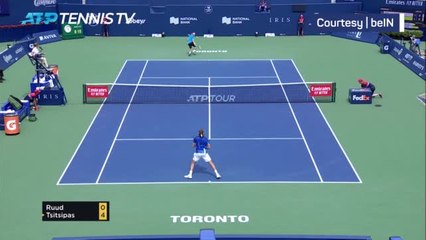 Télécharger la video: Tsitsipas races into Rogers Cup semis