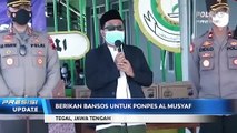 Kapolres Tegal Silaturahmi Dengan Pengurus Ponpes Al Musyaf dan berikan Bansos Sebagai Wujud Kepedulian Polri Bantu Masyarakat