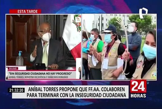 Anibal Torres: Rondas vecinales y Fuerzas Armadas pueden apoyar en la seguridad nacional