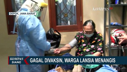 Ada Penyakit Penyerta, Lansia di Depok Menangis Karena Gagal Divaksin