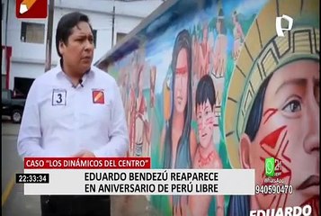 Junín: Eduardo Bendezú reapareció durante aniversario de Perú Libre en Huancayo
