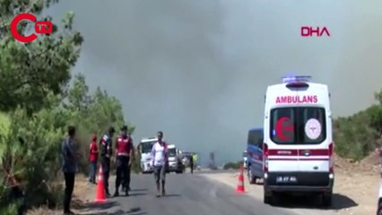Çeşme'de orman yangını! Havadan ve karadan müdahale
