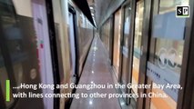 Empty Shenzhen high-speed train to Guangzhou
